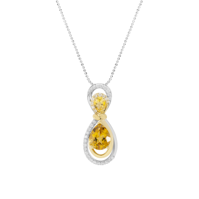 Charm kim cương và đá Citrine hợp mệnh Thổ
