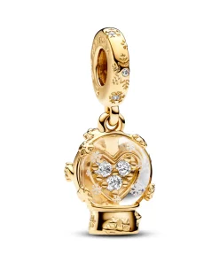 Charm Treo Diora Jewelry Mạ Vàng 14K Quả Cầu Tuyết